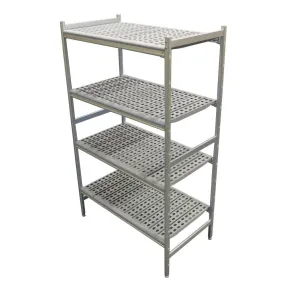 Rayonnage lineaire alu 4690x373 h.1700 4 niv. Poly