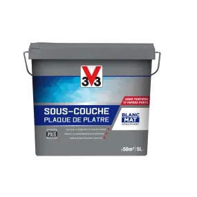 SOUS-COUCHE PLAQUE DE PLÂTRE BLANC 5L - V33