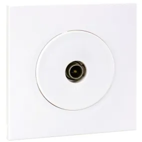 SQUARE - prise TV + plaque + griffes - BLC (91171001)