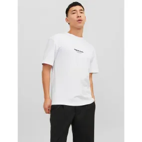 T-shirt Relaxed Fit Col ras du cou Manches courtes Blanc en coton Shane | 3 Suisses